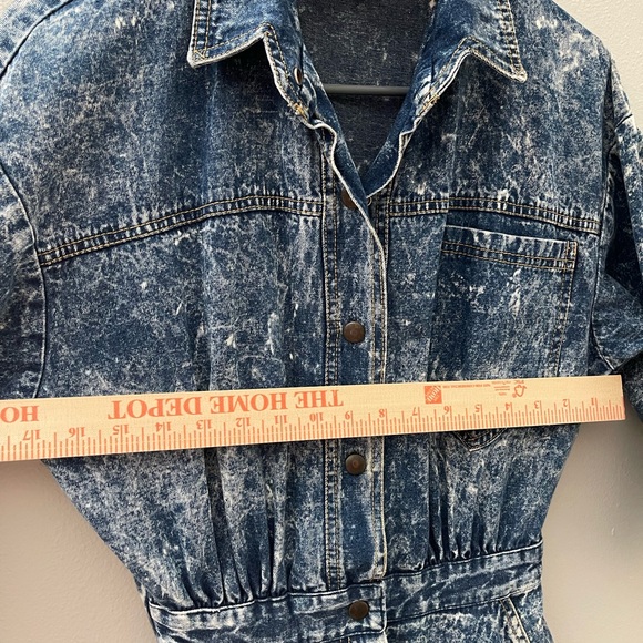 1980s denim jacket dress - Picture 7 of 10